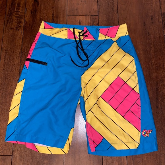 Odd Future Multi Colorblock Board Shorts - Picture 1 of 4
